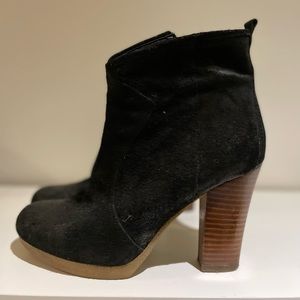 Enzo Angiolini Leather Suede Heeled Boots